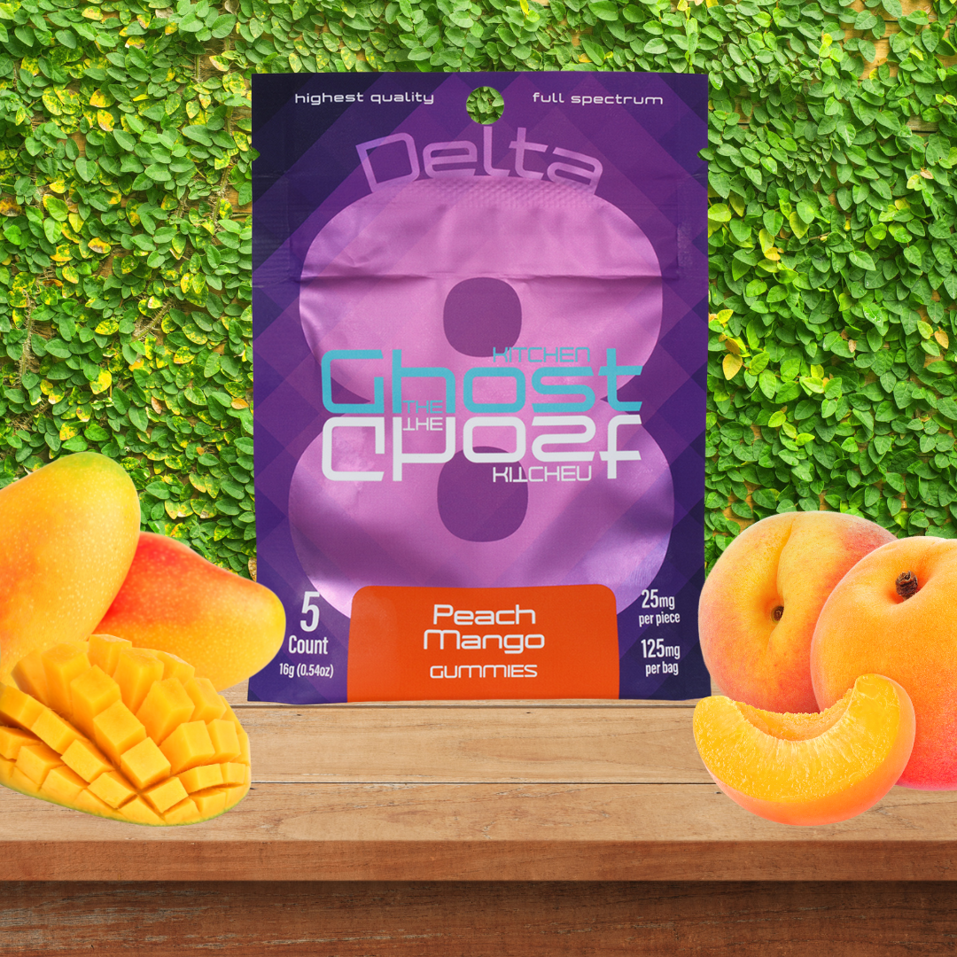 25mg Delta 8 Gummies(5 pack) PEACH MANGO