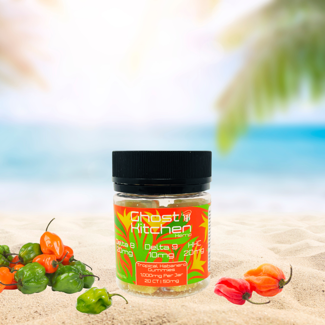 50mg Delta 8/Delta 9/HHC Gummies(20 count) TROPICAL HABANERO